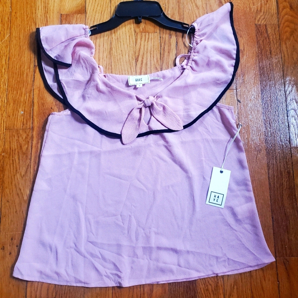 Ruffled Pink Tank Top